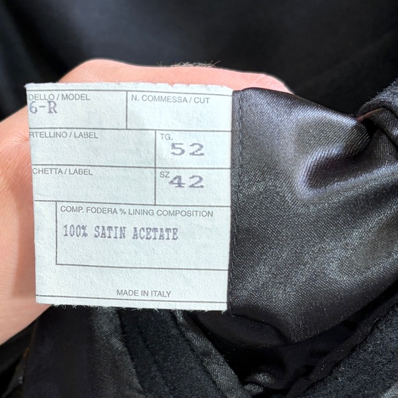 Loro Piana 100% Wool Storm System Classic Black Trench Pea Coat Insulated 42 - Picture 10 of 14